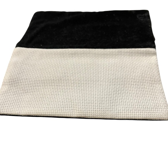 Other - Counted Cross Stitch Check Book Cover with Aida No Instructions Black Velvet